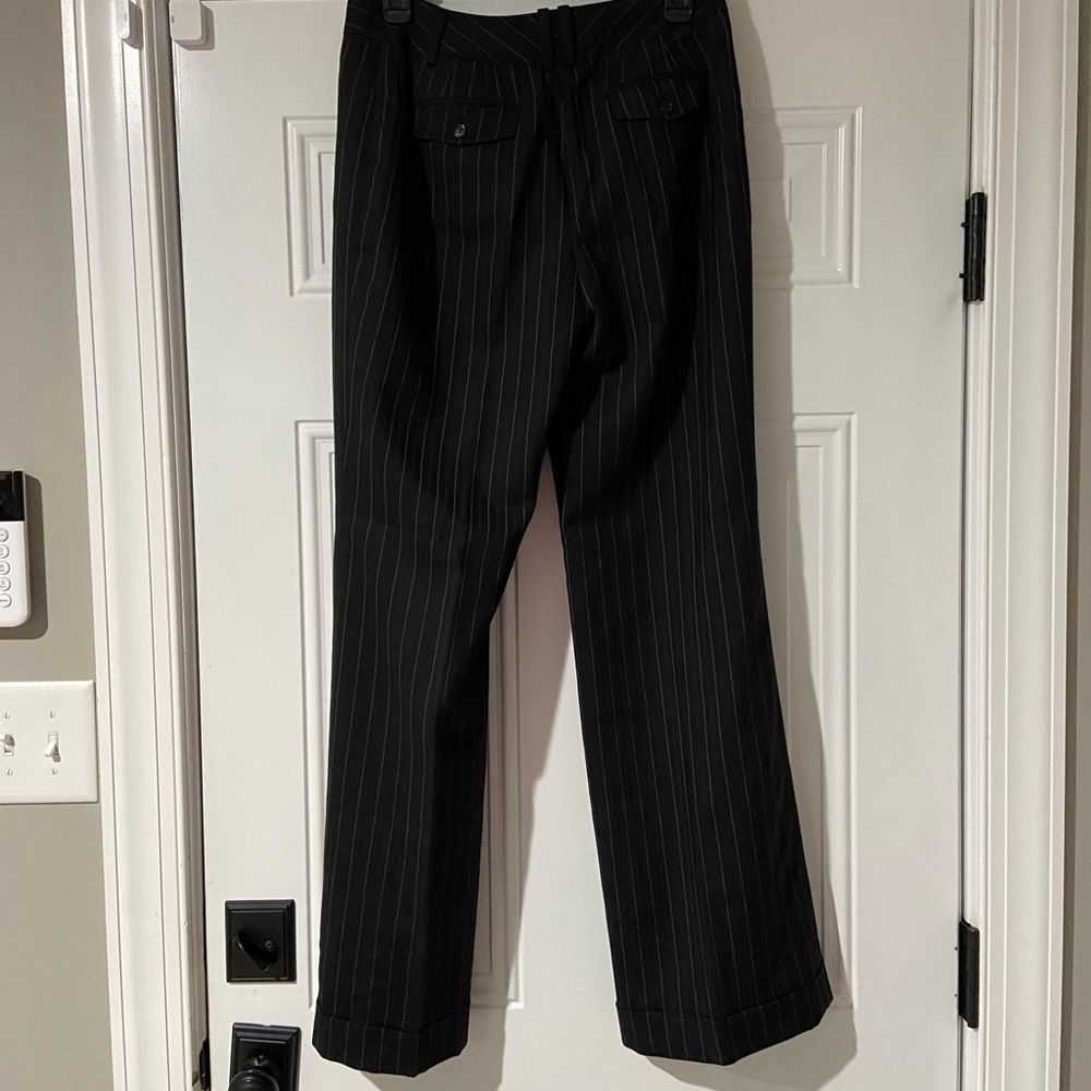 ann taylor ladies sz 4 lined cuffed casual pants with two back button pockets